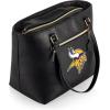 PICNIC TIME NFL Uptown Cooler Tote Bag, Insulated Purse Lunch Bag, Stylish Beach Bag Soft Cooler, (Black)(Minnesota Vikings)