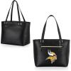 PICNIC TIME NFL Uptown Cooler Tote Bag, Insulated Purse Lunch Bag, Stylish Beach Bag Soft Cooler, (Black)(Minnesota Vikings)