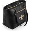 PICNIC TIME NFL Uptown Cooler Tote Bag, Insulated Purse Lunch Bag, Stylish Beach Bag Soft Cooler, (Black)(New Orleans Saints)