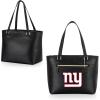 PICNIC TIME NFL Uptown Cooler Tote Bag, Insulated Purse Lunch Bag, Stylish Beach Bag Soft Cooler, (Black)(New York Giants)