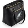 PICNIC TIME NFL Uptown Cooler Tote Bag, Insulated Purse Lunch Bag, Stylish Beach Bag Soft Cooler, (Black)(Philadelphia Eagles)