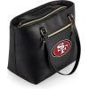 PICNIC TIME NFL Uptown Cooler Tote Bag, Insulated Purse Lunch Bag, Stylish Beach Bag Soft Cooler, (Black)(San Francisco 49ers)