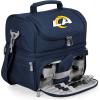 PICNIC TIME NFL unisex-adult NFL Pranzo Lunch Bag, Insulated Lunch Box with Picnic Set, Lunch Cooler Bag(Los Angeles Rams – Navy Blue)