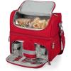 PICNIC TIME NFL unisex-adult NFL Pranzo Lunch Bag, Insulated Lunch Box with Picnic Set, Lunch Cooler Bag(Tampa Bay Buccaneers – Red)