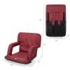 PICNIC TIME Red Buffalo Bills Ventura Seat Portable Recliner Chair(Burgundy)