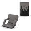 PICNIC TIME Red Buffalo Bills Ventura Seat Portable Recliner Chair(Heathered Gray)