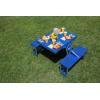 Picnic TIME NFL Football Field Folding Picnic Table, Camping Table, Outdoor Table with Umbrella Hole(Blue)