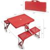 Picnic TIME NFL Football Field Folding Picnic Table, Camping Table, Outdoor Table with Umbrella Hole(Cardinal)
