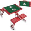 Picnic TIME NFL Football Field Folding Picnic Table, Camping Table, Outdoor Table with Umbrella Hole(Cardinal)