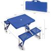 Picnic TIME NFL Football Field Folding Picnic Table, Camping Table, Outdoor Table with Umbrella Hole(Royal Blue)