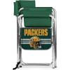 Picnic TIME NFL Unisex-Adult NFL Sports Chair with Side Table, Beach Chair, Camp Chair for Adults(Hunter Green)