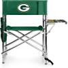 Picnic TIME NFL Unisex-Adult NFL Sports Chair with Side Table, Beach Chair, Camp Chair for Adults(Hunter Green)