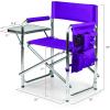 Picnic TIME NFL Unisex-Adult NFL Sports Chair with Side Table, Beach Chair, Camp Chair for Adults(Purple)