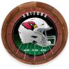 PICNIC TIME NFL Barista Serving Tray with Glass Insert, Round Acacia Wood Cheese Board, Serving Platter with Handles, (Acacia Wood)(Arizona Cardinals)