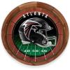 PICNIC TIME NFL Barista Serving Tray with Glass Insert, Round Acacia Wood Cheese Board, Serving Platter with Handles, (Acacia Wood)(Atlanta Falcons)