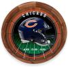 PICNIC TIME NFL Barista Serving Tray with Glass Insert, Round Acacia Wood Cheese Board, Serving Platter with Handles, (Acacia Wood)(Chicago Bears)