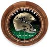 PICNIC TIME NFL Barista Serving Tray with Glass Insert, Round Acacia Wood Cheese Board, Serving Platter with Handles, (Acacia Wood)(New Orleans Saints)