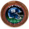 PICNIC TIME NFL Barista Serving Tray with Glass Insert, Round Acacia Wood Cheese Board, Serving Platter with Handles, (Acacia Wood)(New York Giants)