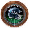 PICNIC TIME NFL Barista Serving Tray with Glass Insert, Round Acacia Wood Cheese Board, Serving Platter with Handles, (Acacia Wood)(Tennessee Titans)