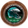 PICNIC TIME NFL Barista Serving Tray with Glass Insert, Round Acacia Wood Cheese Board, Serving Platter with Handles, (Acacia Wood)(Washington Commanders)