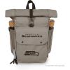 PICNIC TIME NFL Carmel Roll Top Picnic Backpack Cooler, Canvas Cooler Bag, Picnic Basket Set with Cooler Backpack, (Gray)(Seattle Seahawks)