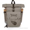 PICNIC TIME NFL Carmel Roll Top Picnic Backpack Cooler, Canvas Cooler Bag, Picnic Basket Set with Cooler Backpack, (Gray)(Tennessee Titans)