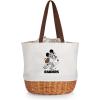 PICNIC TIME NFL Mickey Coronado Canvas and Willow Basket Tote(Las Vegas Raiders)