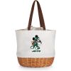 PICNIC TIME NFL Mickey Coronado Canvas and Willow Basket Tote(New York Jets)