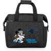 PICNIC TIME NFL Mickey Mouse On The Go Lunch Bag – Soft Cooler Lunch Box – Insulated Lunch Bag, (Black)(Carolina Panthers)