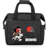 PICNIC TIME NFL Mickey Mouse On The Go Lunch Bag – Soft Cooler Lunch Box – Insulated Lunch Bag, (Black)(Cleveland Browns)