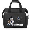 PICNIC TIME NFL Mickey Mouse On The Go Lunch Bag – Soft Cooler Lunch Box – Insulated Lunch Bag, (Black)(Dallas Cowboys)