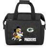 PICNIC TIME NFL Mickey Mouse On The Go Lunch Bag – Soft Cooler Lunch Box – Insulated Lunch Bag, (Black)(Green Bay Packers)