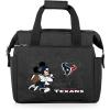 PICNIC TIME NFL Mickey Mouse On The Go Lunch Bag – Soft Cooler Lunch Box – Insulated Lunch Bag, (Black)(Houston Texans)