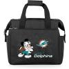 PICNIC TIME NFL Mickey Mouse On The Go Lunch Bag – Soft Cooler Lunch Box – Insulated Lunch Bag, (Black)(Miami Dolphins)