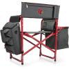 PICNIC TIME NFL Picnic Table Portable Folding Table with Seats and Umbrella(Blue)