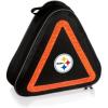 PICNIC TIME NFL Roadside Emergency Car Kit, Auto Vehicle Safety Road Side Assistance with Jumper Cables and Car Tool Kit, (Black with Orange Accents)(Pittsburgh Steelers)