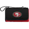 PICNIC TIME NFL Unisex-Adult NFL Blanket Tote Outdoor Picnic Blanket(Red With Black Flap)