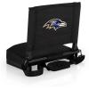 Picnic TIME NFL Unisex-Adult NFL Gridiron Stadium Seat, Lightweight, Portable Folding Chair for Bleachers and Benches(Black)