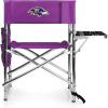 Picnic TIME NFL Unisex-Adult NFL Sports Chair with Side Table, Beach Chair, Camp Chair for Adults(Purple)