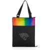 Picnic TIME NFL Vista Outdoor Picnic Blanket & Tote, Beach Blanket, Camping Blanket, (Rainbow with Black)(Jacksonville Jaguars)