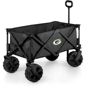 PICNIC TIME NFL Adventure Wagon Elite All-Terrain Portable Utility Wagon(Green Bay Packers)
