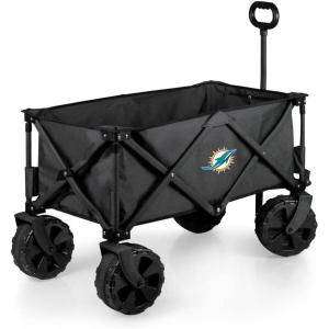 PICNIC TIME NFL Adventure Wagon Elite All-Terrain Portable Utility Wagon(Miami Dolphins)