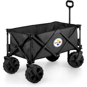 PICNIC TIME NFL Adventure Wagon Elite All-Terrain Portable Utility Wagon(Pittsburgh Steelers)