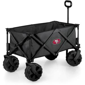 PICNIC TIME NFL Adventure Wagon Elite All-Terrain Portable Utility Wagon(San Francisco 49ers)