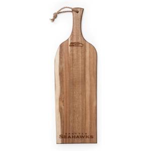 PICNIC TIME NFL Artisan 24″ Acacia Charcuterie Board with Raw Wood Edge, Cheese Board, Serving Platter(Seattle Seahawks)
