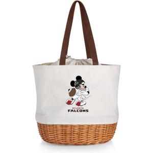 PICNIC TIME NFL Mickey Coronado Canvas and Willow Basket Tote(Atlanta Falcons)