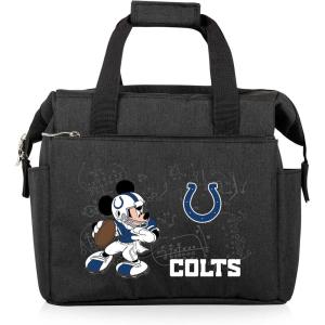 PICNIC TIME NFL Mickey Mouse On The Go Lunch Bag – Soft Cooler Lunch Box – Insulated Lunch Bag, (Black)(Indianapolis Colts)
