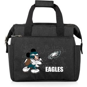 PICNIC TIME NFL Mickey Mouse On The Go Lunch Bag – Soft Cooler Lunch Box – Insulated Lunch Bag, (Black)(Philadelphia Eagles)