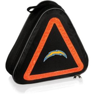 PICNIC TIME NFL Roadside Emergency Car Kit, Auto Vehicle Safety Road Side Assistance with Jumper Cables and Car Tool Kit, (Black with Orange Accents)(Los Angeles Chargers)