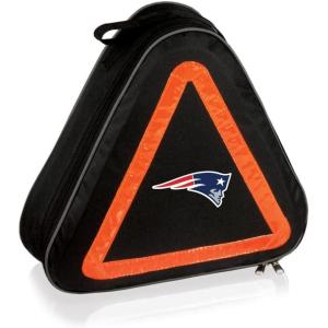 PICNIC TIME NFL Roadside Emergency Car Kit, Auto Vehicle Safety Road Side Assistance with Jumper Cables and Car Tool Kit, (Black with Orange Accents)(New England Patriots)